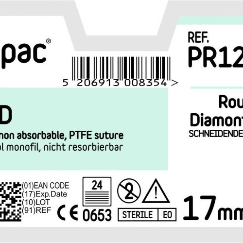 Профимед (Profimed) - Profimed, диаметр 4/0, длина 45 см, с иглой 16 мм, изгиб 3/8 окружности, реверсивно режущая - 24 шт