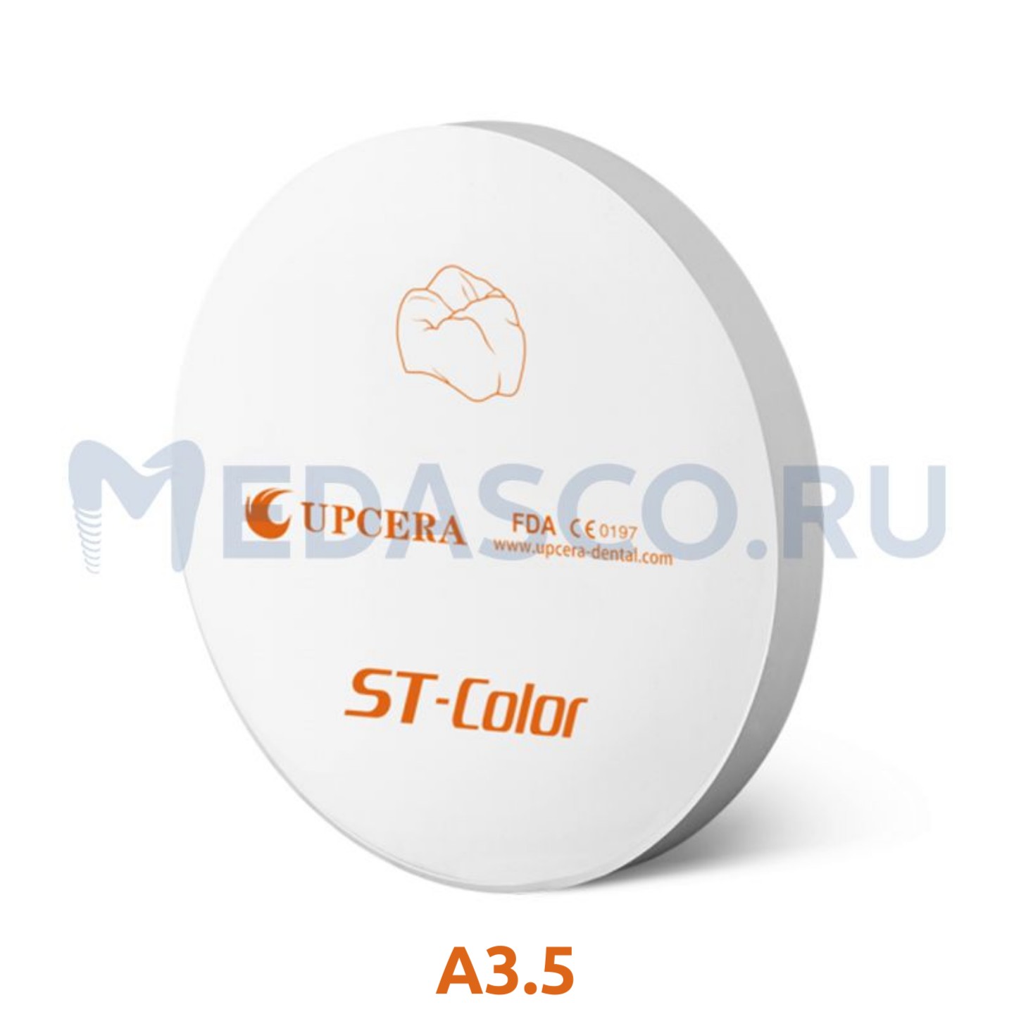 Диск ZrO2 ⌀98mm Pre-shade Super Translucent — A3.5