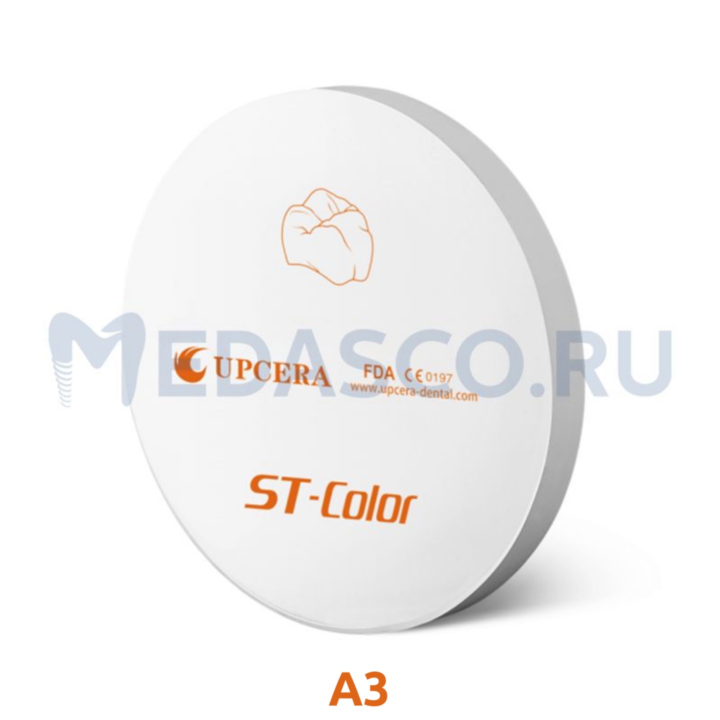 Диск ZrO2 ⌀98mm Pre-shade Super Translucent — A3