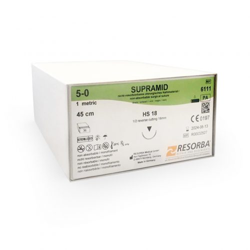SUPRAMID Resorba - SUPRAMID DS 18, 1.5 EP, 4-0 USP, 0.45 м, черный